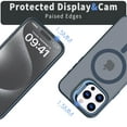 thumbnail image 5 of Allytechgroup  Magnetic Compatible with iPhone 12 Pro / 12 6.1" Case, Compatible with Magsafe Camera Lens Kickstand Shockproof Protective Back Cover for iPhone 12 Pro / 12 6.1", Blue, 5 of 6