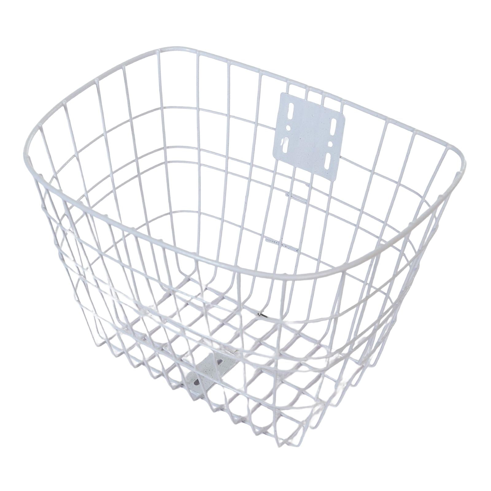harayaa Basket Bike Front Basket Metal Organizer Handlebar Bag Waterproof Cargo Rack for White