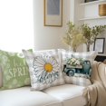 thumbnail image 4 of Throw Pillow Covers 18x18 inch Set of 4,Spring Summer Daisy Flower Couch Pillow Covers,Modern Decorative Pillow Covers for Home Square Pillowcases Green, 4 of 6