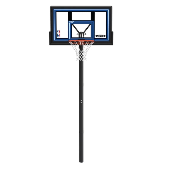 Lifetime NBA Branded 7.5ft-10ft Adjustable 50" Shatterproof In-Ground Basketball System (92105)