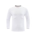 thumbnail image 2 of ZRGHAOYLQ Men Quick Dry Moisture Wicking Mens Gym Shirts Athletic T-Shirts Big and Tall Solid Color Shirt Long Sleeve Crewneck Pullover Outer Sport Fitness Shirts Tops White XXXL, 2 of 5