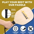 thumbnail image 3 of Razzle Rocket Wooden Pickleball Paddle 4 Pack - Includes 4 Paddles, 6 Pickle Balls & Carry Bag - Wood Pickleball Starter Set - The Perfect Way to Get Exercise & Have Fun with Friends and Family, 3 of 7