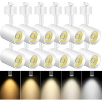 VANoopee 12 Pack 5-Color LED Track Lighting Heads H Type Track Light Heads Dimmable, 2000K 3000K 4000K 5000K 6000K Adjustable, Flicker Free CRI90  24° 10W 800lm, White
