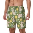 thumbnail image 2 of Uemuo Happy Easter Pattern Mens Swim Trunks Quick Dry Board Shorts with Mesh Lining, Stretch Beach Shorts Quick Dry No-Chafing Board Shorts-3X-Large, 2 of 9