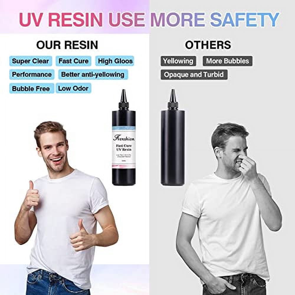 UV Resin Kit with Light,191Pcs Resin Jewelry Making Kit with 100g Fast Cure Clear Hard Low Odor UV Resin, Color Pigment, Resin Accessories, UV Resin Starter Kit for Jewelry Earrings Necklace Bracelet