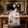 thumbnail image 4 of Polyester Independence Day Festival Tablecloth, Blue Table Cover Heatproof Runner, 33 x 180 cm, 1 pc for Coffee Table Decor, 4 of 6