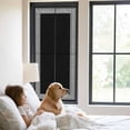 thumbnail image 2 of Black Geometric Window Privacy Film, Country Farm Traditional Chinese Tile Static Cling UV Sun Blocking Heat Control Window Tint, Non-Adhesive One Way Windows Privacy Cover 29.5''x78.7'', 2 of 7