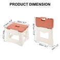 thumbnail image 2 of Uxcell 8" Folding Step Stool for Adults 165 lbs Capacity Non-Slip Step Stool with Handle, Red Small Stepping Stool, 2 of 7
