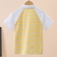 thumbnail image 6 of Boys Summer T Shirts Lapel Short Sleeve Button Down Stripes Tees Casual Stylish Preppy Pullover Tops (9-10 Years, Yellow), 6 of 7