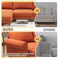 thumbnail image 5 of HOMREST Modular Sectional Sofa with Chaise, 90 Inch Sectional Couches for Living Room, Convertible Sofa for Home Apartment Lounge, Cloud Couch Modern Sofa, 5 of 8