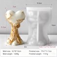 thumbnail image 2 of JDH 2PCS Love Candle Mold Exquisite and Interesting 3D Tree Holding Love Resin Mold Used for Home Decoration Candle Gypsum Production, 2 of 8