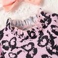 thumbnail image 5 of StylesILove Infant Baby Girls Butterfly Printed Long Sleeve Romper, Pants and Headband 3pcs Fall Winter Outfit (18 Months), 5 of 8