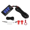 thumbnail image 1 of LCD Motorcycle Thermometer Ultra Thin Waterproof Water Temp Meter with 10MM Sparking Plug Adapter DC12V Blue, 1 of 14