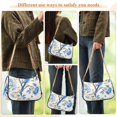 thumbnail image 5 of Womens Chain Shoulder Bag Abstract Bird on Flowers Classic Tote Handbags Fashion Clutch Hobo Purse with Zipper for Travel Casual, 5 of 7