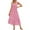Pink, variant on Wiyuqeen Women Sleeveless Square Neck Tiered Dresses Casual Solid Plested Maxi Dresses Summer Beach Tank Dresses with Pockets Empire Waist Dresses