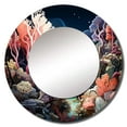 thumbnail image 2 of Designart "Coral'S Artistic Realm" Coastal Coral Under Water Rund Mirror For Wall Decor - Large Pink Round Printed Mirror - Coastal Round Office Mirror - 23" x 23", 2 of 6