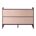 thumbnail image 6 of 58" Solid Wood Modern Angle-Face 6 Drawer Dresser - Walnut, 6 of 6