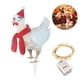 thumbnail image 2 of Pollo Iluminado Con Bufanda Pollo iluminado con bufanda Estaca de jardín de gallo brillante de Navidad (Multi Light), 2 of 6