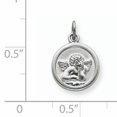 thumbnail image 2 of Médaille d'Ange en Argent Sterling Rhodié QC3632 (16mm x 12mm), 2 of 2