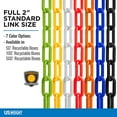 thumbnail image 2 of US Weight (Made in USA) 2" x 50' Red Plastic Safety Chain ft. SunShield UV Resistant Technology, 2 of 6