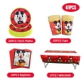 thumbnail image 4 of Decoración para fiesta de cumpleaños de Mickey Mouse de Disney, suministros para fiestas, vasos de papel, platos, globos, vajilla, telón de fondo, mantel, regalos para bebés, 4 of 5