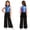 Blue, variant on Girls Gymnastics Unitards Sleeveless Ruffle Ballerina Leotard Metallic Jazz Cha Cha Dance Jumpsuit For Competitions Silver 6