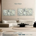 thumbnail image 4 of Elephant Stock Flowers On Gray Ii Wall Art - Horizontal Multi Panel Canvas - Living Room Wall Decor - Floral And Botanical Multi Panel - Blue And Beige Decor By Silvia Vassileva - 62" x 30", 4 of 8