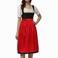 thumbnail image 1 of GDREDA Oktoberfest Bavarois Tablier Mi-Long Classique Uni pour Femme avec Liens pour Robe de Fête pour Rassemblements Festifs, 1 of 8
