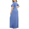 thumbnail image 6 of Xysaqa Plus Size Maxi Dresses for Women, Loose Plain Summer Dresses for Women 2025 Short Sleeve Casual Party Long Dress with Pockets 3X 4X 5X on Clearance, 6 of 6