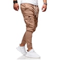 thumbnail image 6 of Giftesty Mens Cargo Pants Clearance Fashion Men's Sport Pure Color Bandage Casual Loose Sweatpants Drawstring Pant, 6 of 6