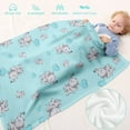 thumbnail image 5 of Kainsy Elephant Throw Blanket for Teens Boys, All Season Throw Blanket for Couch/Sofa/Bed, Lightweight Soft Warm Flannel Kids Blankets for Camping/Picnic/Travel, Blue Animal Print, ”(50"x60"), 5 of 6