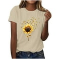 thumbnail image 2 of Otvok Plus Size Womens Summer Tops Short Sleeve T-Shirt Crew Neck Cute Pullover Trendy Blouses, 2 of 6