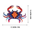 thumbnail image 3 of DefiDgd 5inch Small Metal Crab Wall Hanging Decor,Coastal Wall Sculpture Ocean Theme Decoration for Indoor Outdoor Bathroom Bedroom Living Room Garden Pool(Black), 3 of 6