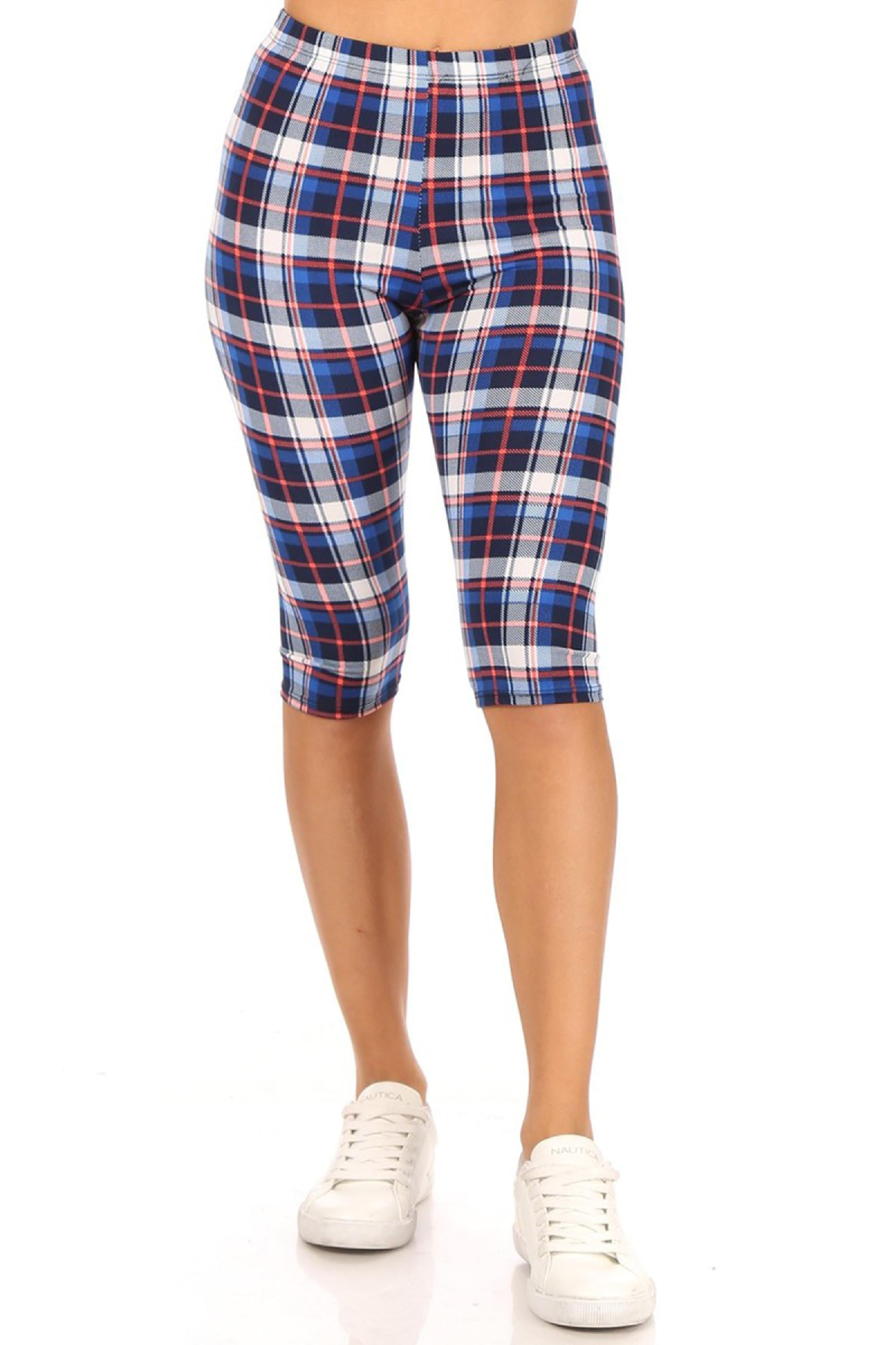 Women's Casual Stretch Elastic Band Waist Burmuda Leggings Short Pant