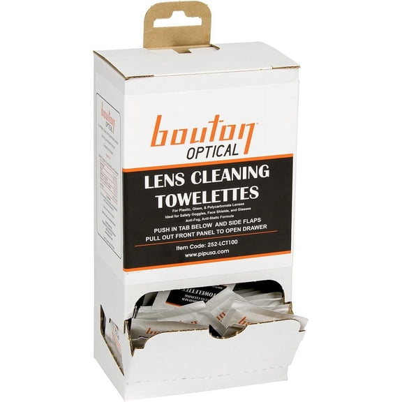Bouton Optical 252-LCT100 Lens Cleaning Towelette Dispenser, Large