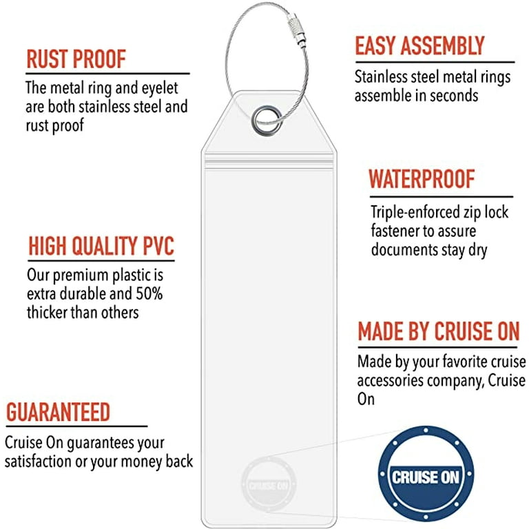 Royal Caribbean Luggage Tag Holders by - Fits All Royal Caribbean Ships & Tags for Cruises in 2022 & 2023