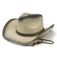 thumbnail image 2 of Shadoumai Straw Cowboy Hat For Women And Men With Shape It Brim Western Cowboy Hat, 2 of 4