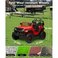 thumbnail image 5 of NEILA 2 Seater Ride On Car for Kids – 24V Battery-Powered Electric Vehicle with Dual 200W Motors, Adjustable Seats, Remote Control, Multi-Music Modes, and 4 Shock Absorbers,Red, 5 of 7