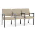 thumbnail image 1 of Pemberly Row Waiting Reception 3 Seat Tandem Seating Wood Frame in Beige, 1 of 5