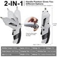 thumbnail image 4 of Cordless Screwdriver, 47 in 1 Electric Screwdriver, Rechargeable 3.6V Portable Cordless Drills Kit, Dual Position Handle with USB Cable LED Light for Home Office DIY Tools, 4 of 7