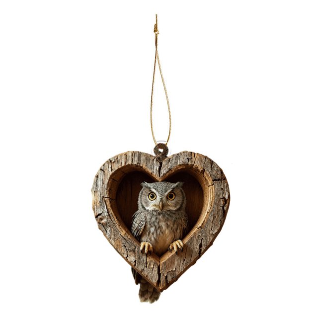 Adornos navideños de animales del bosque, adornos acrílicos 2D de zorros, águilas y pájaros, colgantes del bosque para decorar el árbol de Navidad y fiestas en casa