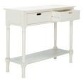 thumbnail image 3 of SAFAVIEH Landers Solid 2 Drawer 1 Shelf Console, Distressed White, 3 of 7