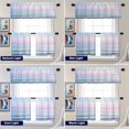 thumbnail image 6 of Abstract Sunset Sky Ocean Kitchen Tiers Window Half Valances, Ocean Waves in Pastels Summer Sea Kitchen Tiers Windows Heat Insulated Drapes for Decor Reducing The Light,26x24 inch Set of 2, 6 of 6