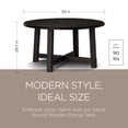 thumbnail image 3 of Maven Lane Sasha Round Wooden Dining Table in Weathered Black Finish, 3 of 7