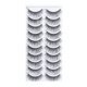 thumbnail image 1 of 10 pares de pestañas postizas de simulación, pestañas postizas rizadas autoadhesivas para el hogar y salones de belleza, 1 of 10