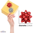 thumbnail image 6 of PMU Decorative Star Gift Bows Small 2in Red and Silver Assortment (12/Pkg) Pkg/1, 6 of 8