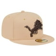 thumbnail image 3 of Men's New Era Tan Detroit Lions Candied Pecan 59FIFTY Fitted Hat, 3 of 6