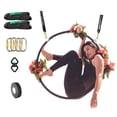 thumbnail image 2 of Complete Aerial Hoop 33' 85cm Lyra Tabless Ring Set Include Rigging Hardware lyra Carabiners Swivel and Spanset (33"(85), Tabless), 2 of 4