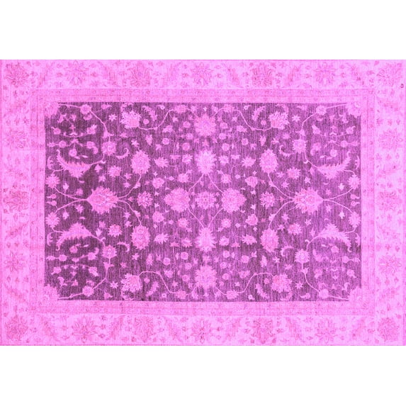 Ahgly Company Indoor Rectangle Oriental Purple Modern Area Rugs, 2' x 3'