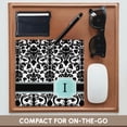 thumbnail image 4 of 3dRose, Letter I personal monogrammed mint blue black and white damask pattern - classy personalized initial, MousePad, 4 of 7